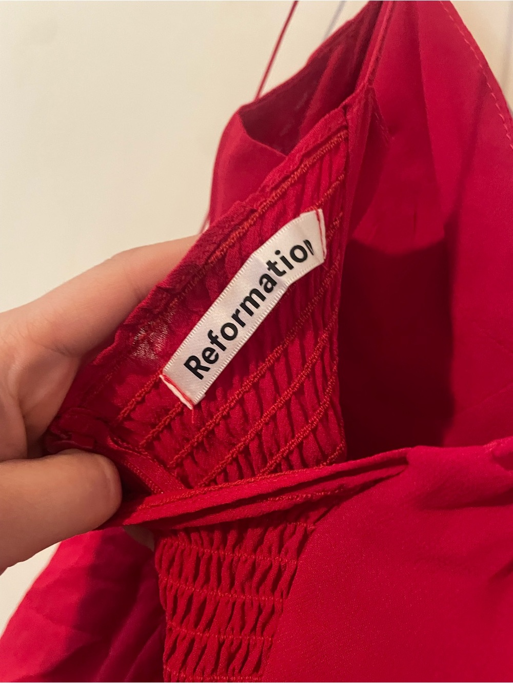 Reformation Red Kourtney Midi Dress with Side Slit - Picture 6 of 7